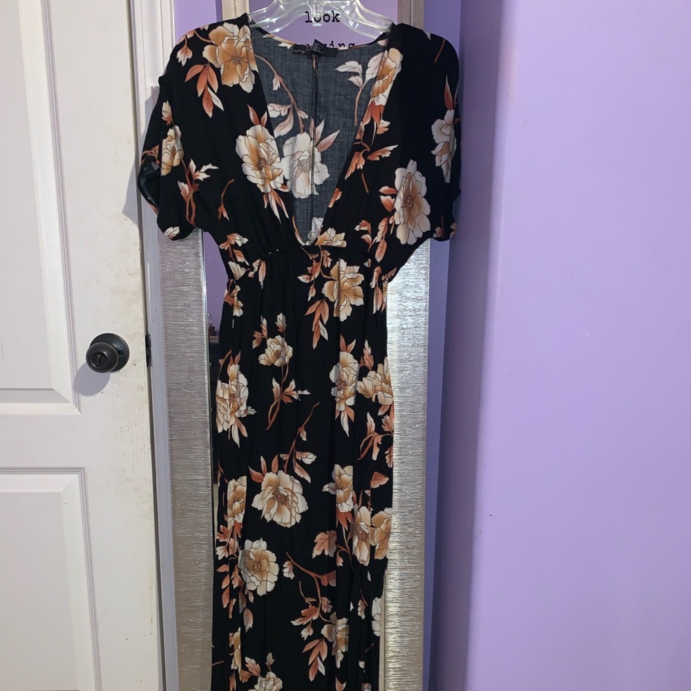 Floral print maxi dress